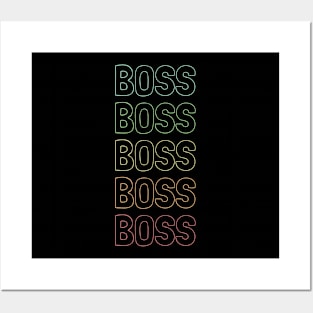 Boss Name Pattern Posters and Art